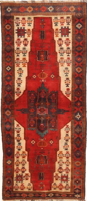 Baluch Red Runner Hand Knotted 36 X 84  Area Rug 100-10850 Image 0