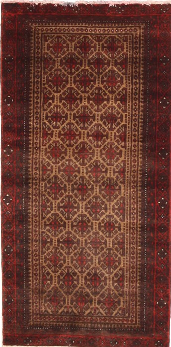 Baluch Green Hand Knotted 29 X 511  Area Rug 100-10851 Image 0