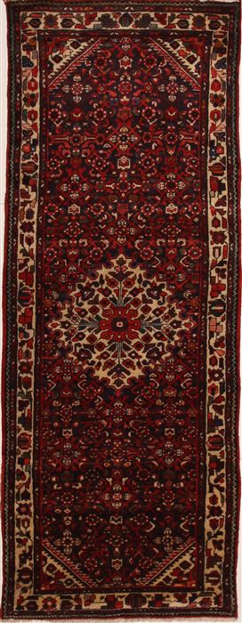Hamedan Red Runner Hand Knotted 36 X 96  Area Rug 100-10853 Image 0