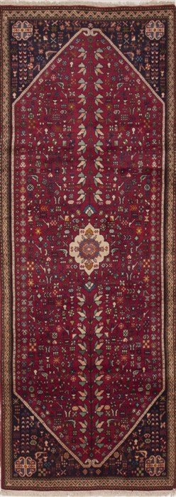 Abadeh Red Runner Hand Knotted 33 X 91  Area Rug 100-10861 Image 0
