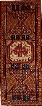 Persian Mussel Yellow Runner 10 to 12 ft Wool Carpet 10862