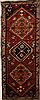 Hamedan Red Runner Hand Knotted 34 X 91  Area Rug 100-10863 Thumb 0