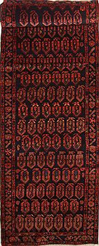 Mussel Blue Runner Hand Knotted 3'6" X 16'6"  Area Rug 100-10869