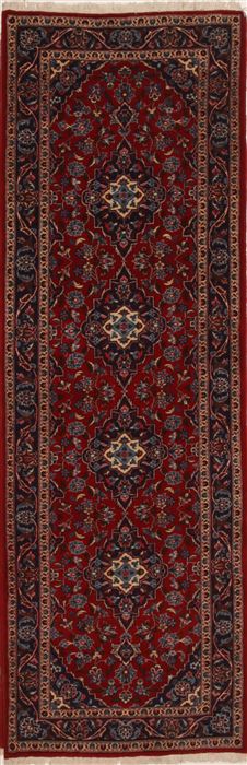 Kashan Red Runner Hand Knotted 33 X 97  Area Rug 100-10871 Image 0