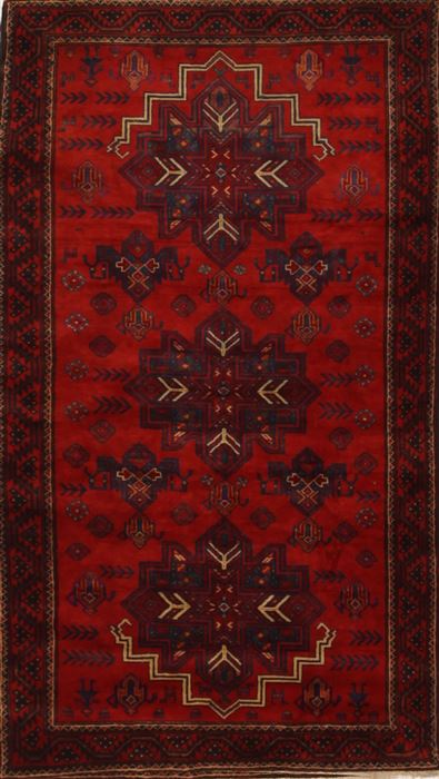 Baluch Red Hand Knotted 45 X 78  Area Rug 100-10875 Image 0