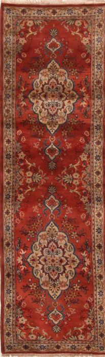 Yazd Purple Runner Hand Knotted 25 X 89  Area Rug 100-10878 Image 0