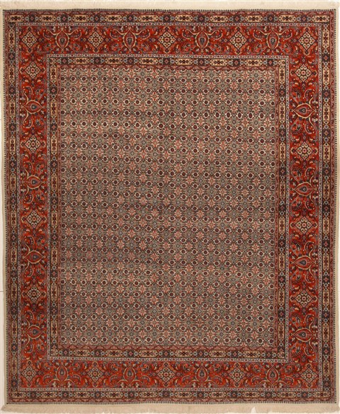 Mood Beige Hand Knotted 80 X 96  Area Rug 100-10884 Image 0