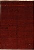 Gabbeh Red Hand Knotted 70 X 100 Area Rug 100-10885 Thumb 0