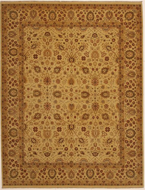 Kashan Brown Hand Knotted 80 X 102 Area Rug 100-10886 Image 0