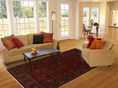 Tabriz Red Hand Knotted 80 X 100 Area Rug 100-10890 Image 4