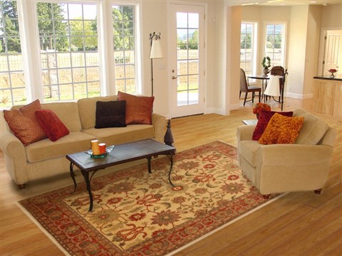 Chobi Brown Hand Knotted 81 X 100 Area Rug 100-10891 Image 4