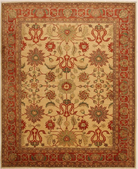 Chobi Brown Hand Knotted 81 X 100 Area Rug 100-10891 Image 0
