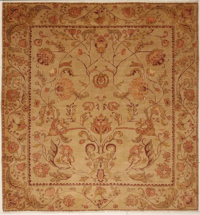 Chobi Brown Hand Knotted 80 X 96  Area Rug 100-10892 Image 0
