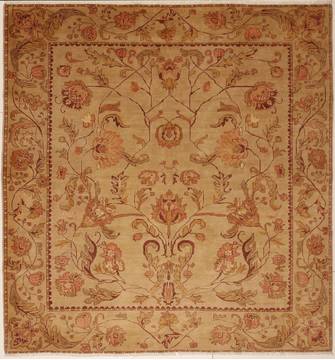 Chobi Brown Hand Knotted 8'0" X 9'6"  Area Rug 100-10892