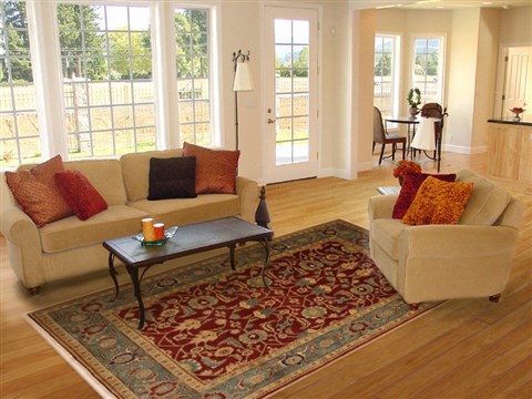 Chobi Red Hand Knotted 80 X 102 Area Rug 100-10893 Image 4