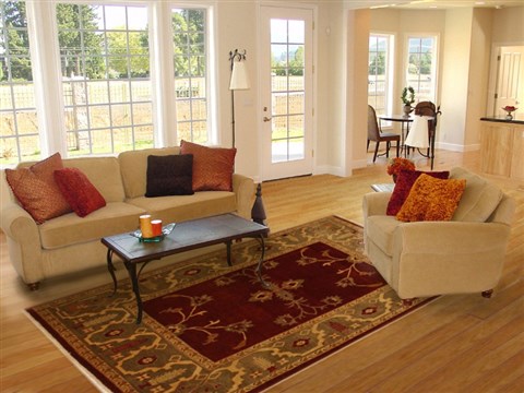 Chobi Red Hand Knotted 80 X 98 Area Rug 100-10896 Image 4
