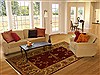Chobi Red Hand Knotted 80 X 98 Area Rug 100-10896 Thumb 4