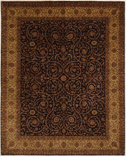 Jaipur Brown Hand Knotted 80 X 99 Area Rug 100-10898 Image 0