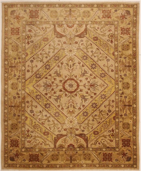 Chobi Beige Hand Knotted 80 X 100 Area Rug 100-10901 Image 0