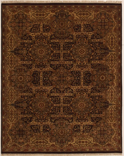 Jaipur Green Hand Knotted 80 X 100 Area Rug 100-10905 Image 0
