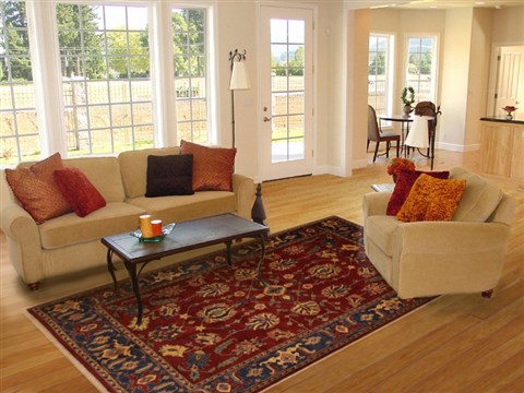 Kazak Red Hand Knotted 80 X 100 Area Rug 100-10906 Image 4