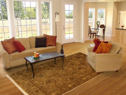 Jaipur Green Hand Knotted 80 X 100 Area Rug 100-10913 Image 4