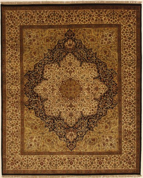 Jaipur Beige Hand Knotted 80 X 100 Area Rug 100-10914 Image 0