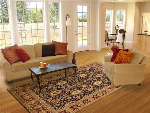 Pak-Persian Beige Hand Knotted 80 X 103 Area Rug 100-10917 Image 4