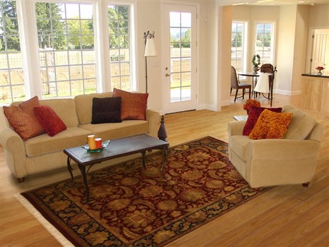 Jaipur Red Hand Knotted 82 X 103 Area Rug 100-10918 Image 4