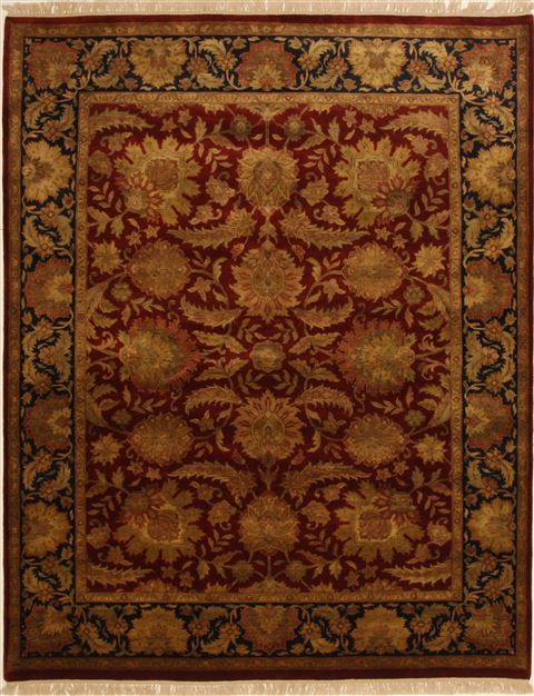 Jaipur Red Hand Knotted 82 X 103 Area Rug 100-10918 Image 0