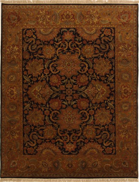 Jaipur Brown Hand Knotted 81 X 104 Area Rug 100-10923 Image 0