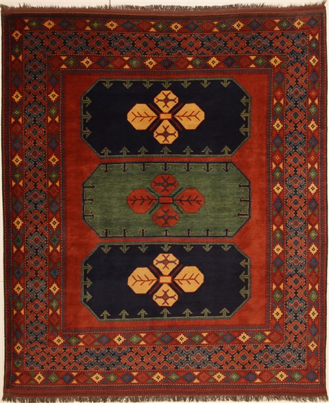 Kazak Red Hand Knotted 83 X 94  Area Rug 100-10924 Image 0