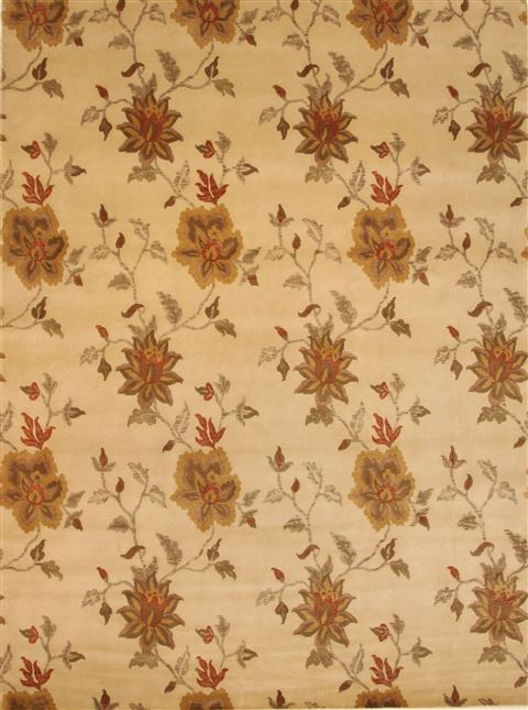 Indo-Nepal Beige Hand Knotted 81 X 111 Area Rug 100-10934 Image 0