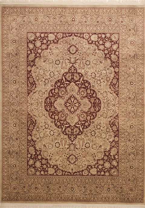 Pak-Persian Beige Hand Knotted 90 X 122 Area Rug 100-10967 Image 0