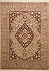 Pak-Persian Beige Hand Knotted 90 X 122  Area Rug 100-10967 Thumb 0