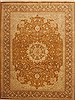 Pak-Persian Yellow Hand Knotted 93 X 126  Area Rug 100-10984 Thumb 0