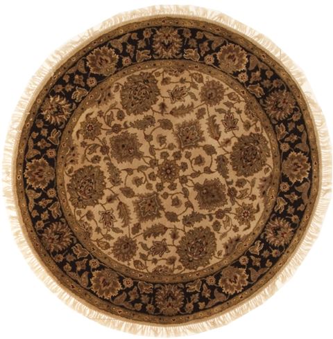 Jaipur Beige Round Hand Knotted 50 X 50  Area Rug 100-10999 Image 0