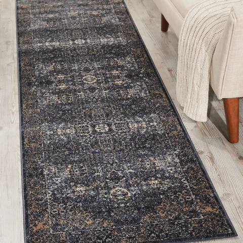 Nourison Malta Blue Runner 22 X 77 Area Rug 805-100005 Image 3