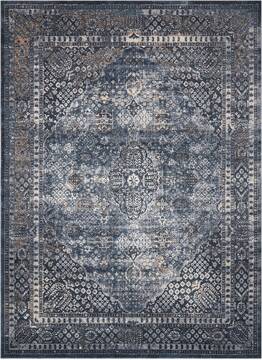 Nourison Malta Blue Rectangle 4x6 ft Polypropylene Carpet 100006