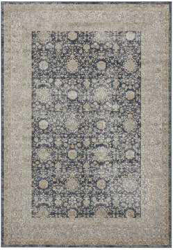 Nourison Malta Blue Rectangle 4x6 ft Polypropylene Carpet 100041