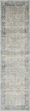 Nourison Malta Grey Runner 6 to 9 ft Polypropylene Carpet 100055