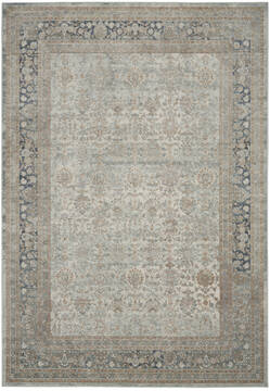 Nourison Malta Grey Rectangle 8x11 ft Polypropylene Carpet 100058