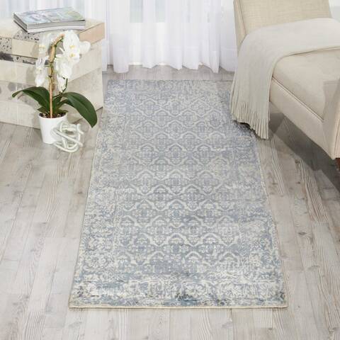 Nourison Desert Skies Blue Runner 23 X 80 Area Rug 805-100085 Image 3