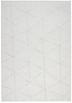Nourison Ingenue White Rectangle 5x7 ft Polypropylene Carpet 100114