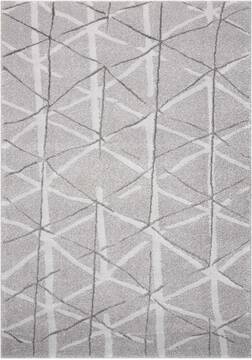 Nourison Ingenue Grey Rectangle 5x7 ft Polypropylene Carpet 100116