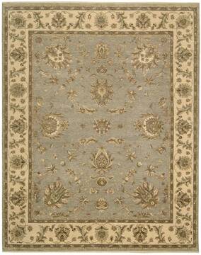 Nourison Legend Blue Rectangle 8x10 ft Wool Carpet 100182