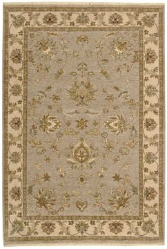 Nourison LEGEND Grey Rectangle 4x6 ft Wool Carpet 100189