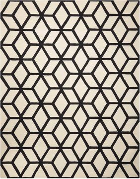 Nourison LINEAR Beige Rectangle 8x11 ft Wool Carpet 100228