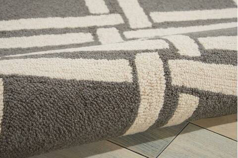 Nourison Linear Grey 80 X 110 Area Rug 805-100238 Image 2