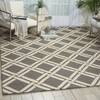 Nourison Linear Grey 80 X 110 Area Rug  805-100238 Thumb 3